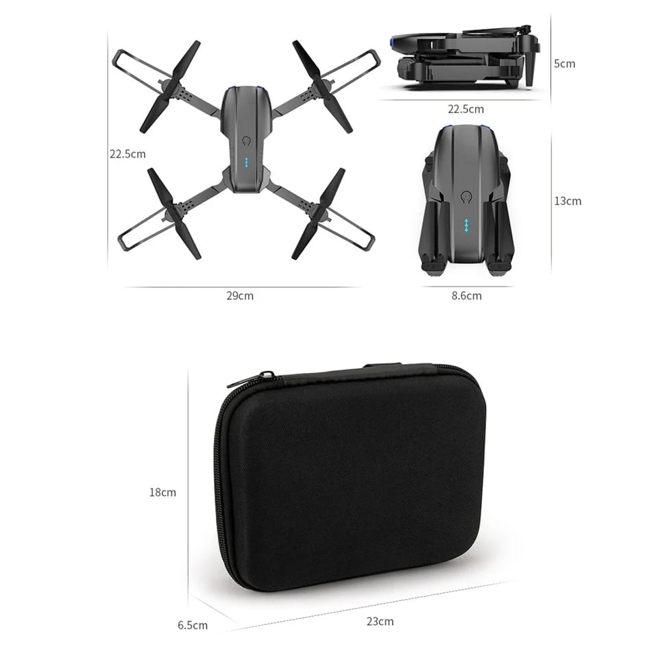 Dron RC Portátil E-88 Con Cámara Dual
