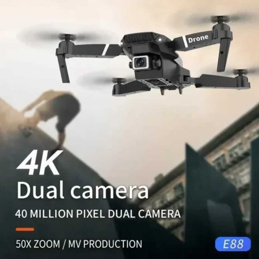 Dron RC Portátil E-88 Con Cámara Dual