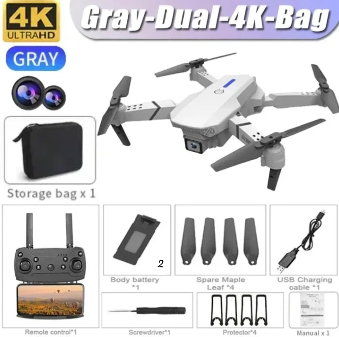 Dron RC Portátil E-88 Con Cámara Dual
