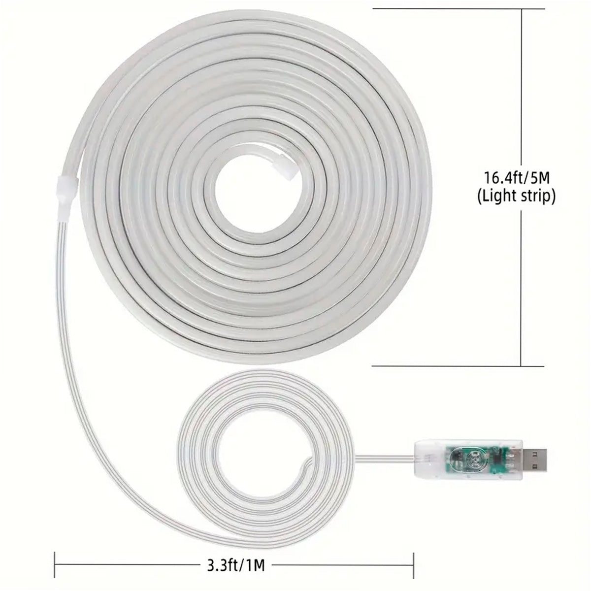 Cinta Tira Led Luz Neon Rgb Manguera 5 M