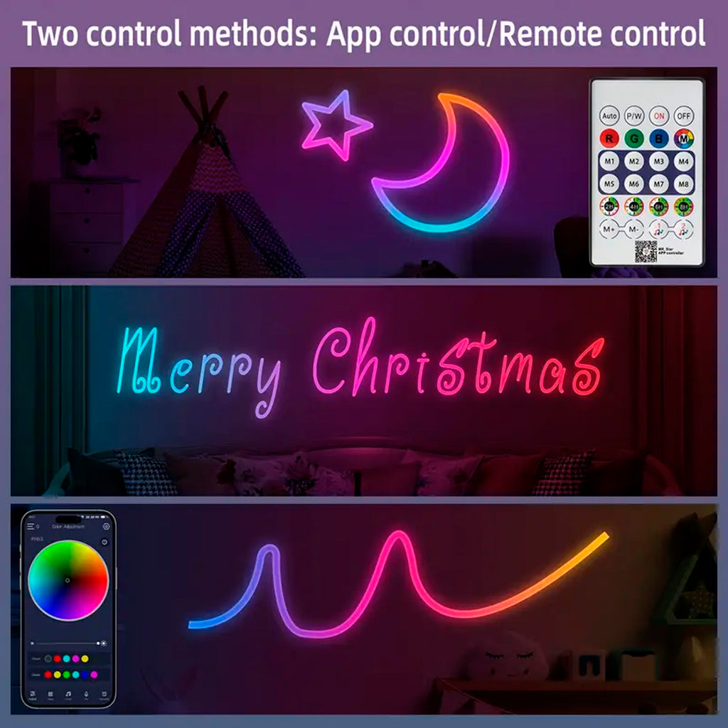 Cinta Tira Led Luz Neon Rgb Manguera 5 M