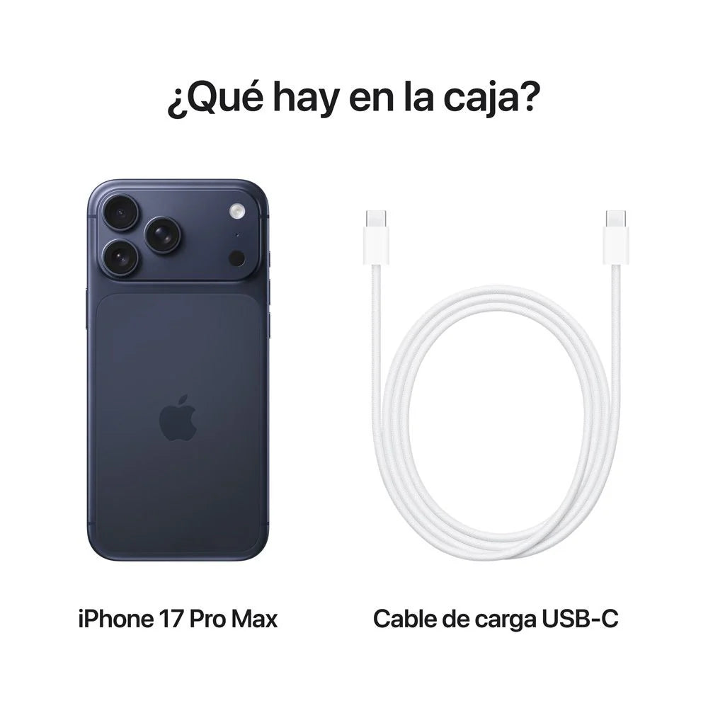 iPhone 17 Pro Max 256GB (eSIM) – Azul y Naranja